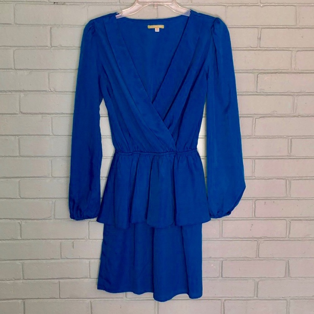 Gianni Bini Royal Blue Faux Wrap Dress